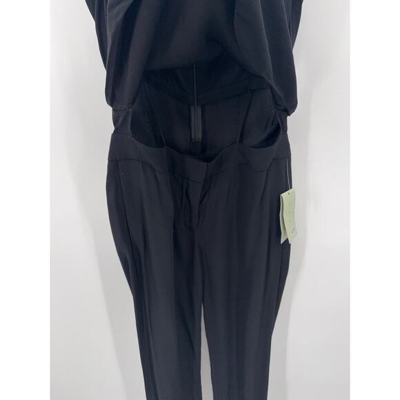 B27 A.L.C. Black Sleeveless Jumpsuit Womens 6 Tailored Straight Leg Minimalist - Picture 4 of 9